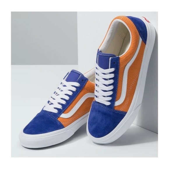 Vans Old Skool Low Mens Lifestyle Skate Shoes Blue Apricot VN0A4U3BWTJ NEW Sz 8 - Picture 5 of 6